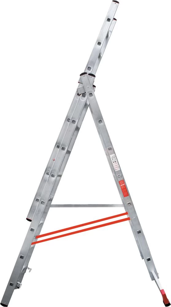Лестница алюминиевая трехсекционная профессиональная Новая Высота 3x8 арт. 3230308 от магазина ЛесКонПром.ру