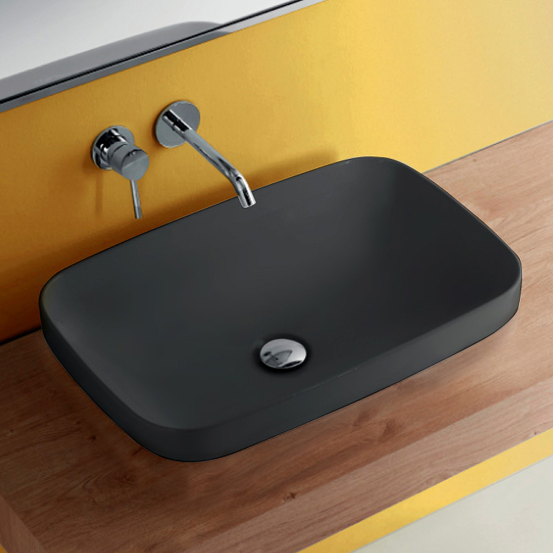 Раковина Kerasan Tribeca 60 514331 Черная матовая от магазина ЛесКонПром.ру