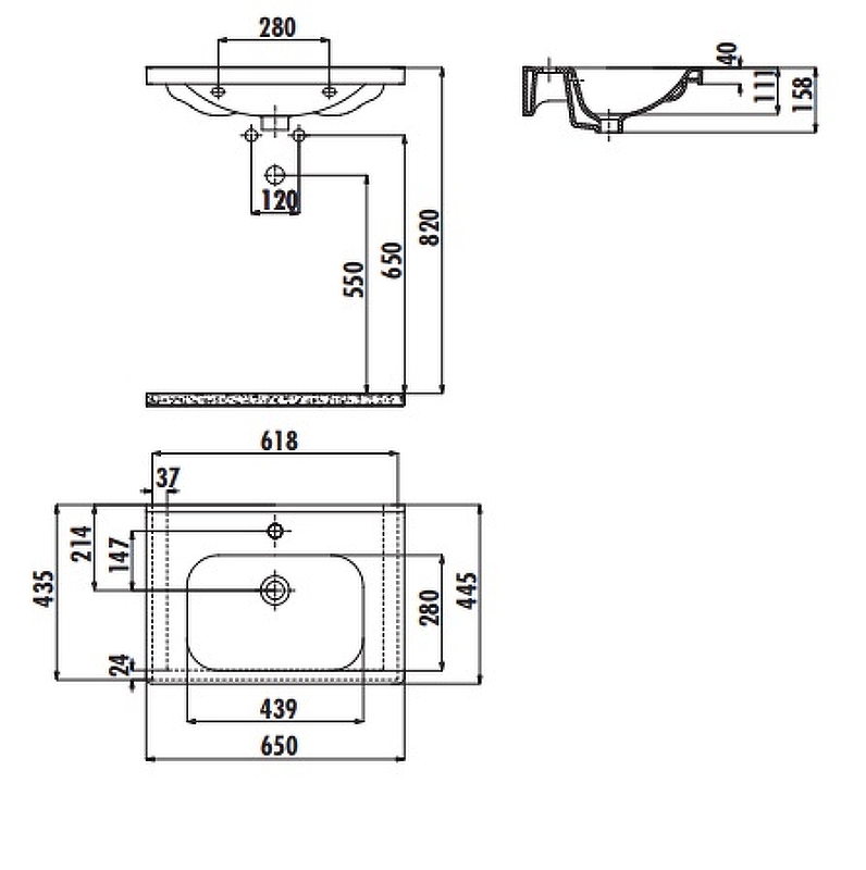 Раковина Creavit Eksen 65 EK065-00CB00E-0000 Белая от магазина ЛесКонПром.ру