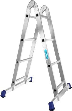 Алюминиевая профессиональная двухсекционная шарнирная универсальная лестница 2Х3 АЛЮМЕТ арт. Т203 от магазина ЛесКонПром.ру