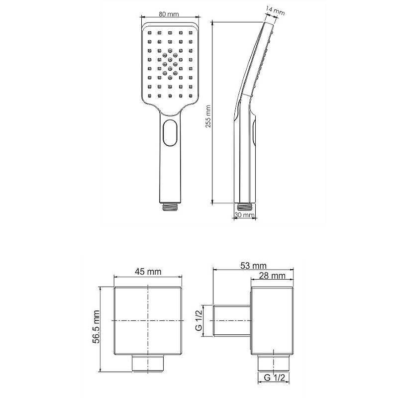 Душевая система WasserKRAFT A172071 Черная матовая от магазина ЛесКонПром.ру