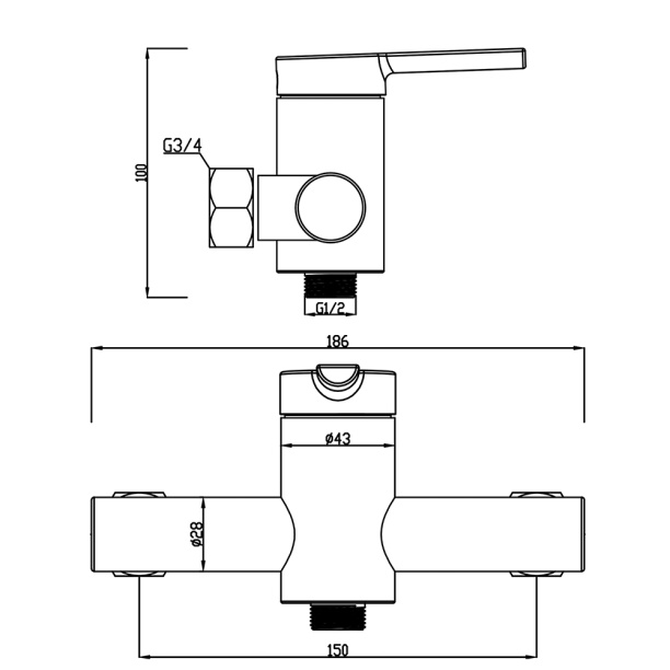 Смеситель для душа Swedbe Diana черный от магазина ЛесКонПром.ру