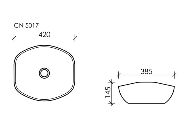 Умывальник накладной CERAMICA NOVA Element 80551215 от магазина ЛесКонПром.ру