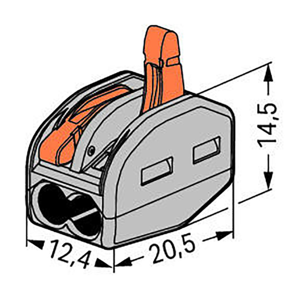 Клемма WAGO 2-проводная 5 шт от магазина ЛесКонПром.ру
