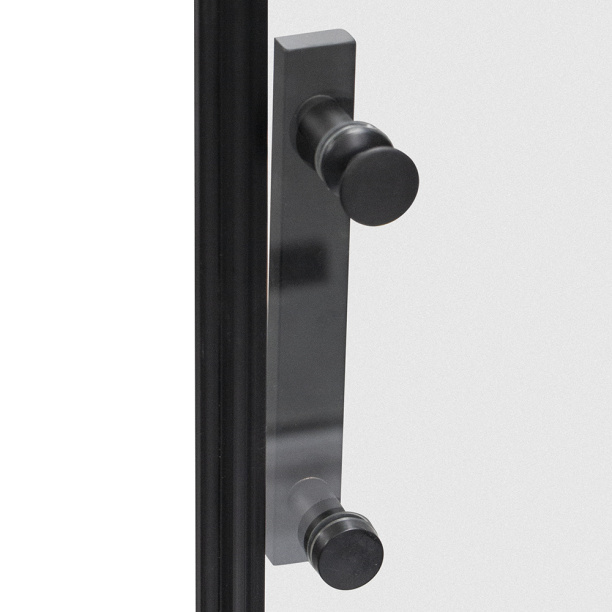 Душевая дверь FLUMEN Sangro 150х195 см черный профиль от магазина ЛесКонПром.ру