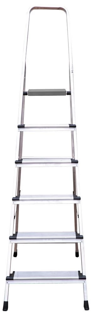 Стремянка алюминиевая с широкой ступенью Новая Высота 6 ступеней (арт. 2117106) от магазина ЛесКонПром.ру