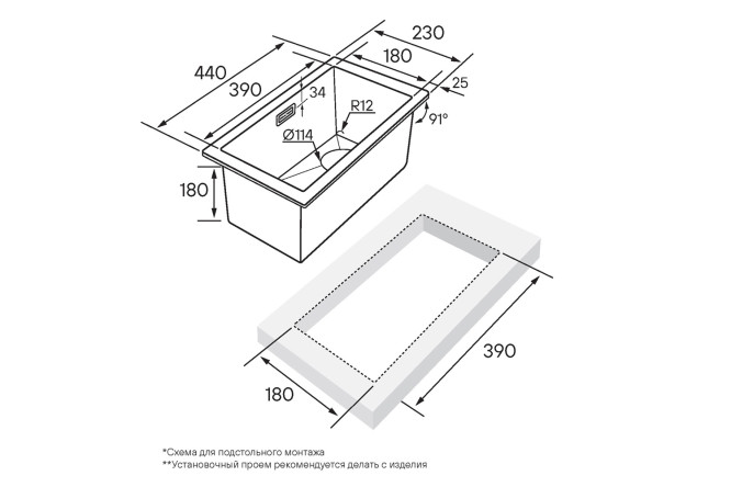 Мойка врезная PAULMARK Klein 80530278 от магазина ЛесКонПром.ру