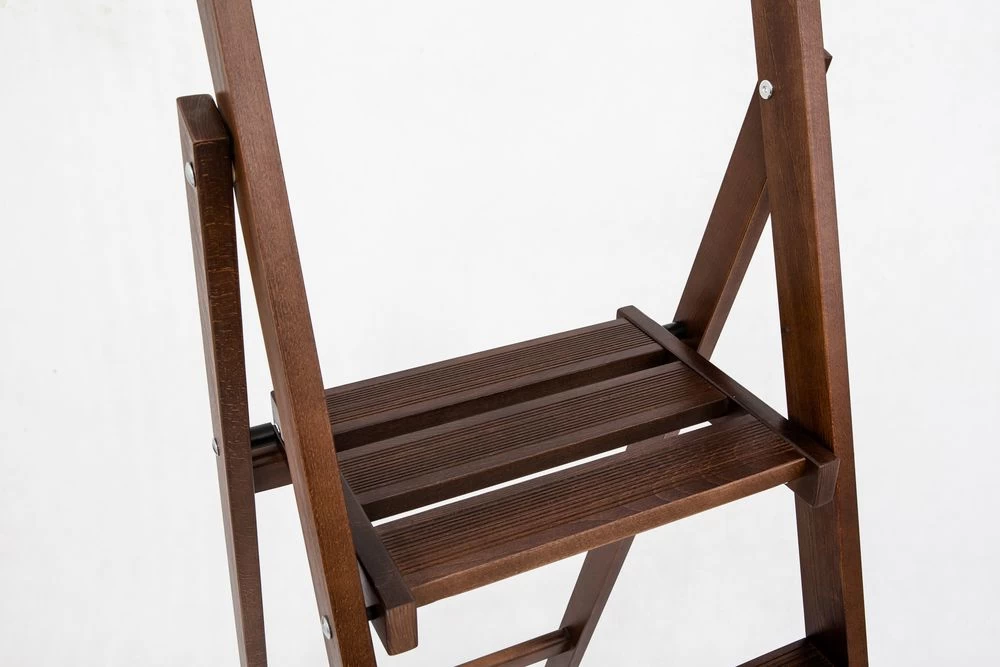 Стремянка деревянная Hoz-Block Батя 4 ступени Венге (арт. СДБ-4В) от магазина ЛесКонПром.ру