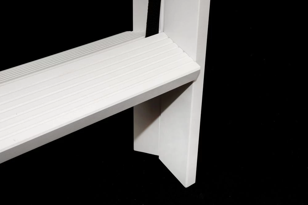 Стремянка двухсторонняя деревянная Hoz-Block Марк 5 ступеней Белая (арт. ДДС-5Б) от магазина ЛесКонПром.ру