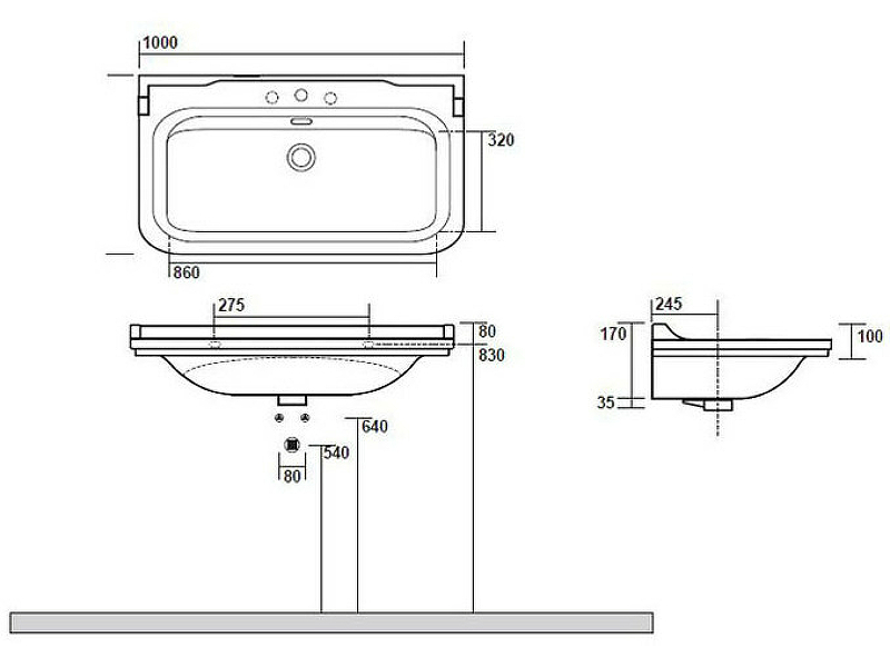 Раковина Kerasan Waldorf 100 4142K1bi/cr*3 Белая от магазина ЛесКонПром.ру