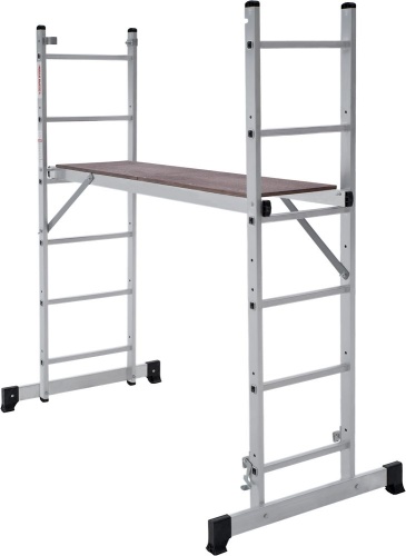 Алюминиевая Лестница-помост НОВАЯ ВЫСОТА с рабочей высотой до 2,8,м. Арт. 1415206 от магазина ЛесКонПром.ру