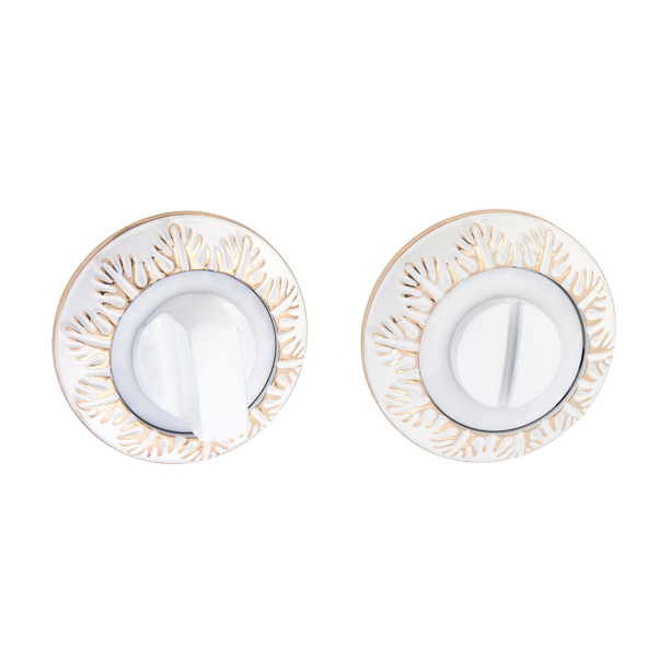 Дверные накладки с заверткой белый/золото от магазина ЛесКонПром.ру