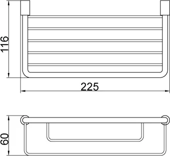 Полка Veragio Basket VR.GFT-9056.CR хром от магазина ЛесКонПром.ру