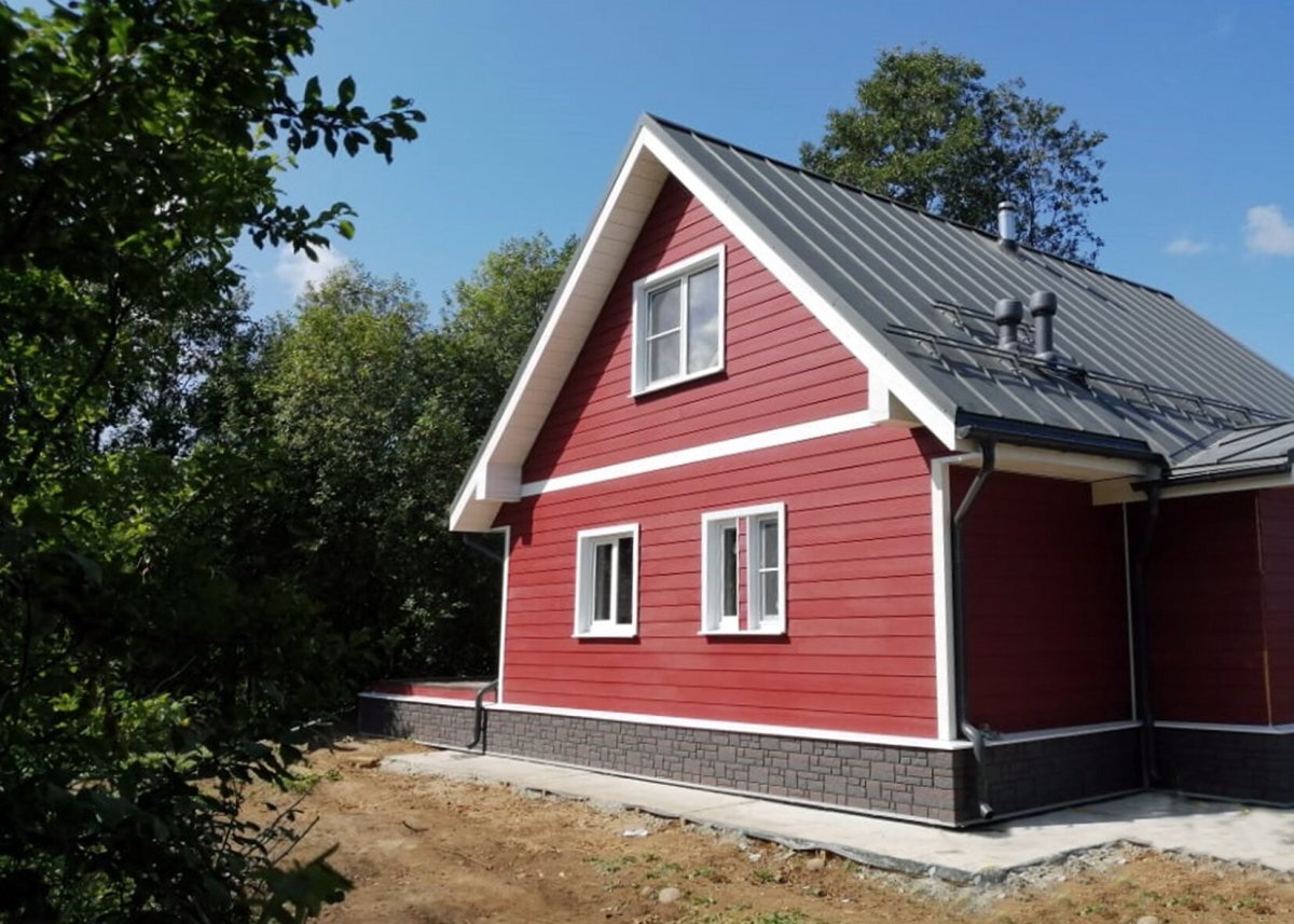 Сайдинг фиброцементный DECOVER 3600x190x8 мм, Bordo от магазина ЛесКонПром.ру