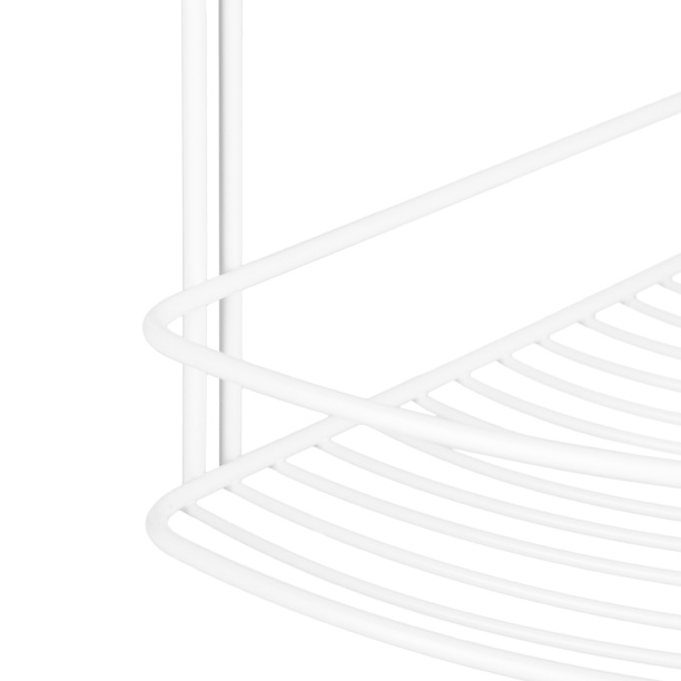 Полка сетчатая ЧМЗ 2 ярусная угловая белая от магазина ЛесКонПром.ру