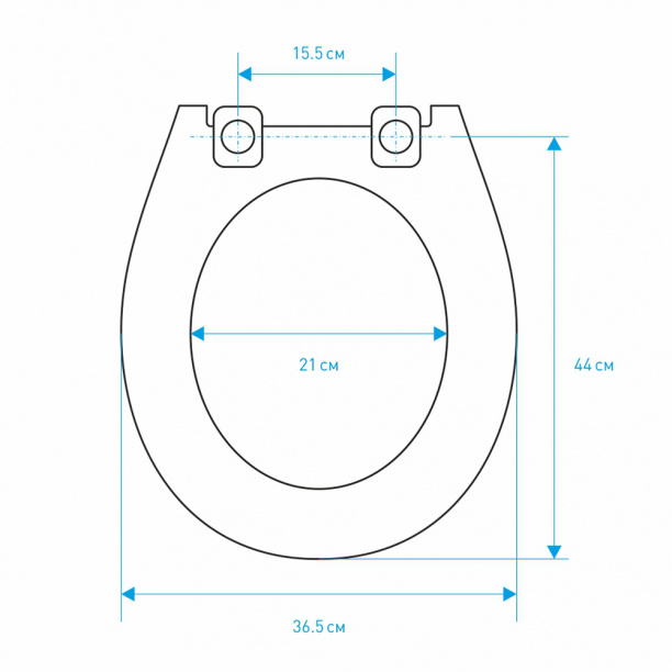 Сиденье для унитаза АкваЛиния ПВХ белое от магазина ЛесКонПром.ру