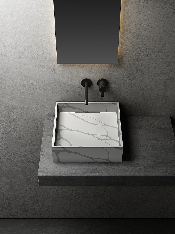 Раковина-чаша Abber Blitz 40 AS2502GB Белый мрамор от магазина ЛесКонПром.ру