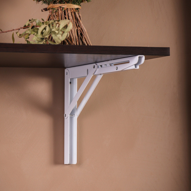 Кронштейн складной 200х300 мм белый от магазина ЛесКонПром.ру