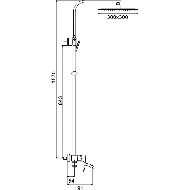 Душевая система Ekko E2401-22 Серая от магазина ЛесКонПром.ру