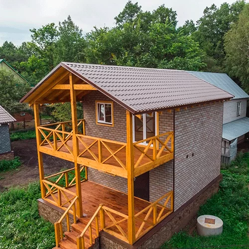 Плитка фасадная ТЕХНОНИКОЛЬ HAUBERK Камень Травертин от магазина ЛесКонПром.ру