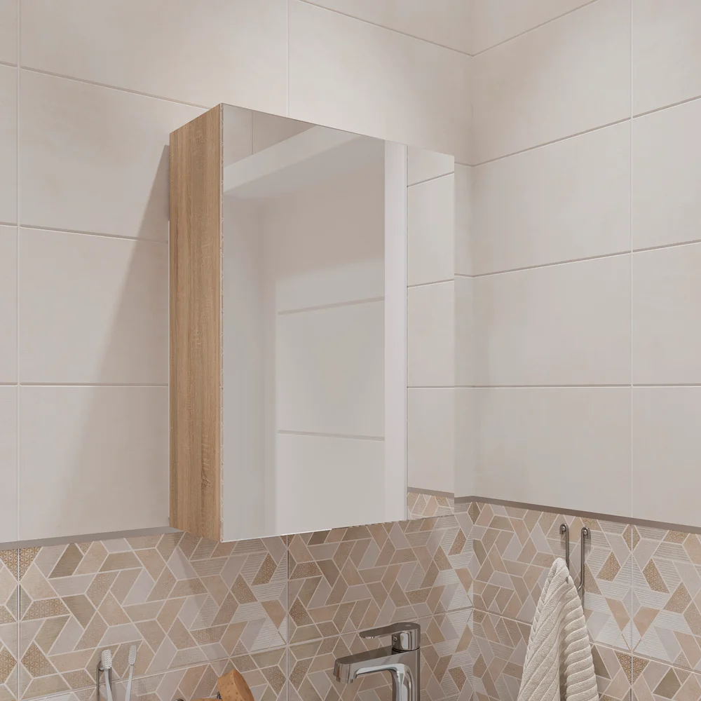 Зеркало-шкаф DIWO Архангельск 40 дуб сонома от магазина ЛесКонПром.ру