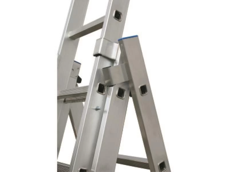 Лестница алюминиевая трехсекционая профессиональная KRAUSE STABILO 3х14 от магазина ЛесКонПром.ру