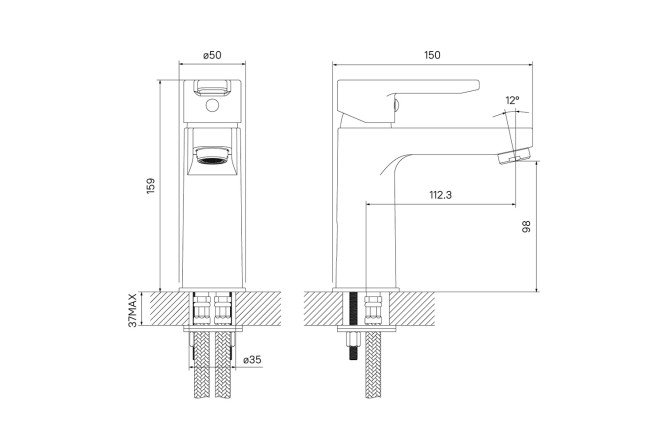 Смеситель для умывальника IDDIS Sena 80534168 от магазина ЛесКонПром.ру