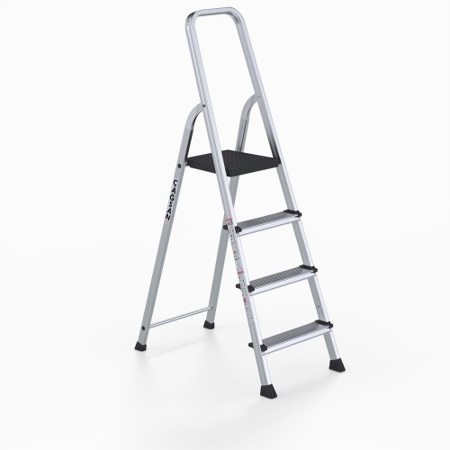 Стремянка алюминиевая Cagsan Bergama 4 ступени (арт. BG 3) от магазина ЛесКонПром.ру