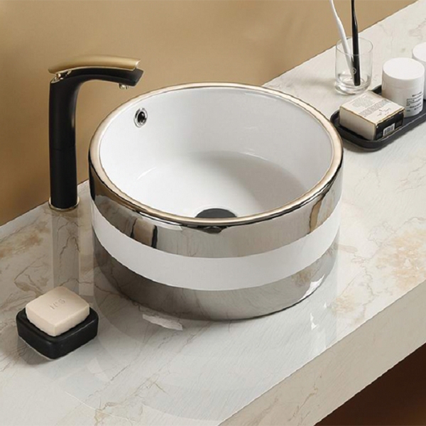 Раковина CeramaLux 42 C1056 Серебряная от магазина ЛесКонПром.ру