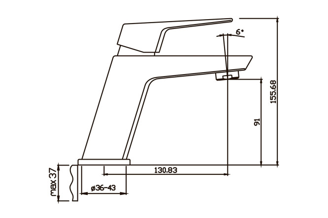 Смеситель для умывальника ARGOTECH Grano 80513332 от магазина ЛесКонПром.ру