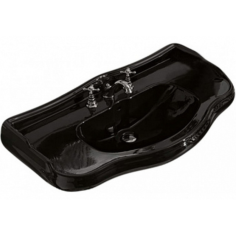 Раковина Kerasan Retro 100 105004 nero*1 Черная блестящая от магазина ЛесКонПром.ру
