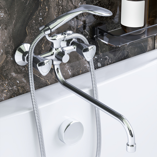 Смеситель для ванны Damixa Object с длинным изливом от магазина ЛесКонПром.ру