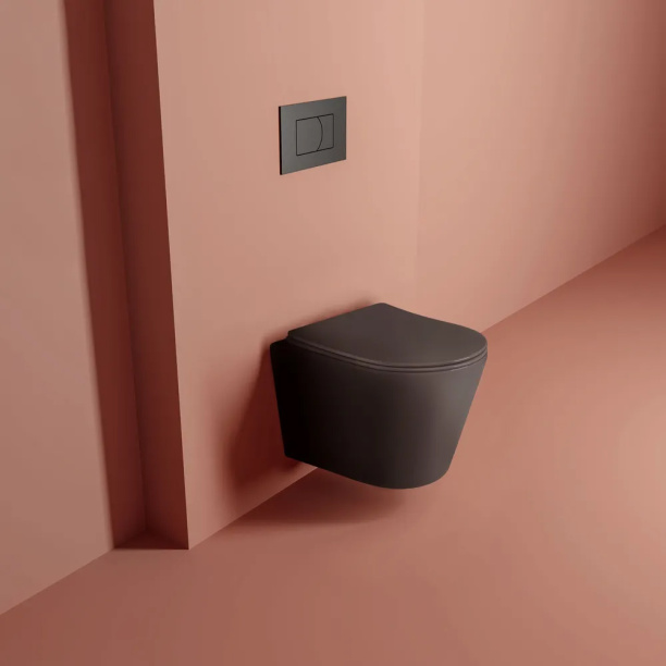 Инсталляция Culto Monet с унитазом, сиденьем, кнопкой черный от магазина ЛесКонПром.ру