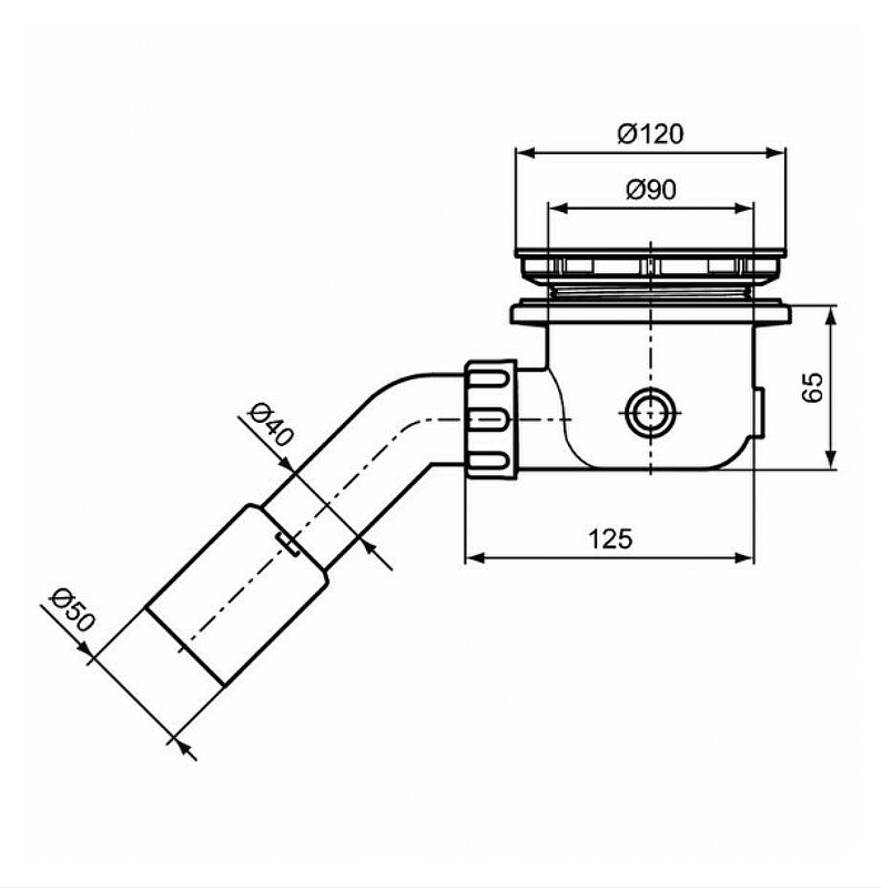 Сифон для душевого поддона Ideal Standard T8520AA Хром от магазина ЛесКонПром.ру