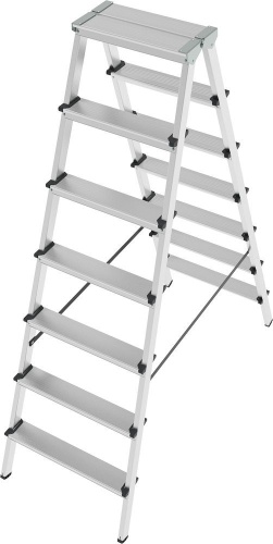 Стремянка алюминиевая двухсторонняя Новая Высота 8 ступеней (арт. 1120208) от магазина ЛесКонПром.ру