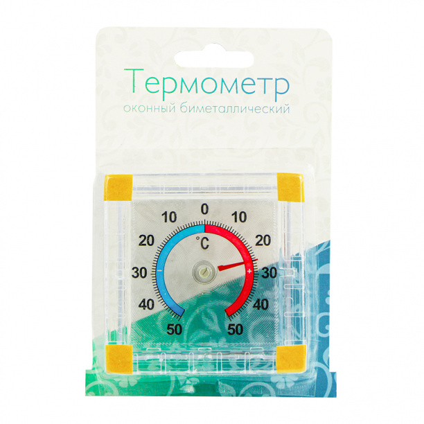 Термометр оконный биметаллический квадратный от магазина ЛесКонПром.ру