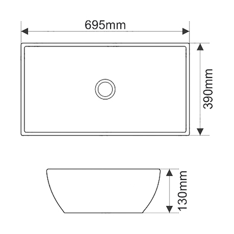 Раковина-чаша Melana 70 MLN-E408 Белая от магазина ЛесКонПром.ру