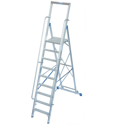 Стремянка алюминиевая Krause Stabilo с большой площадкой 9 ступеней (арт. 127792) от магазина ЛесКонПром.ру