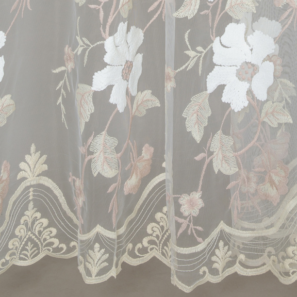 Штора-тюль Цветок 300х270 см белая от магазина ЛесКонПром.ру