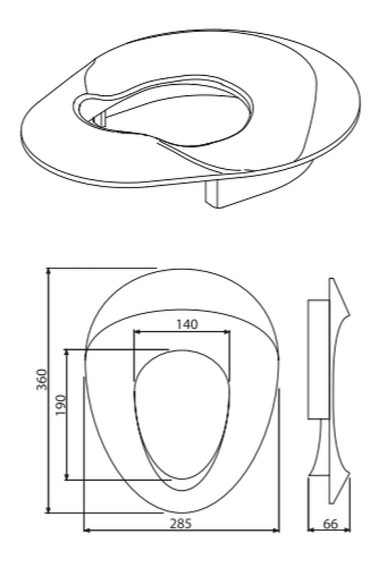 Детское сиденье для унитаза Alcaplast A68 Белое от магазина ЛесКонПром.ру