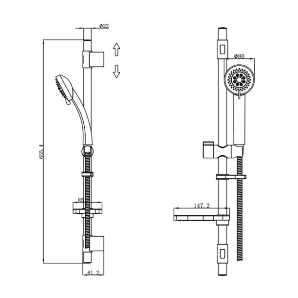 Душевой гарнитур IDDIS со стойкой от магазина ЛесКонПром.ру