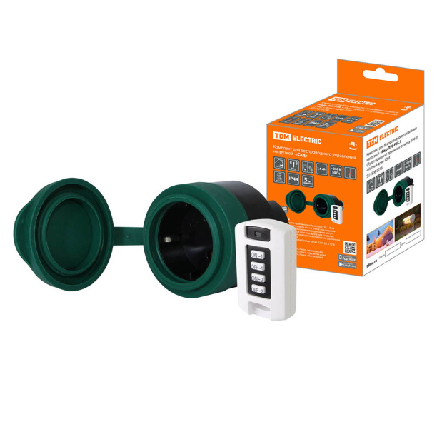 Розетка IP44 + пульт TDM «Уютный дом» от магазина ЛесКонПром.ру