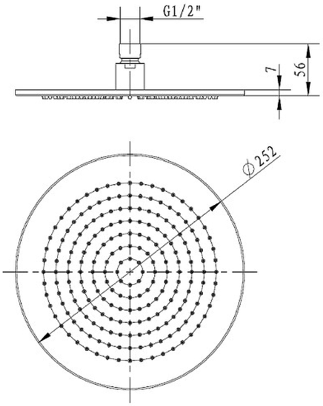 Верхний душ Villeroy&Boch TVC00000100061 Хром от магазина ЛесКонПром.ру