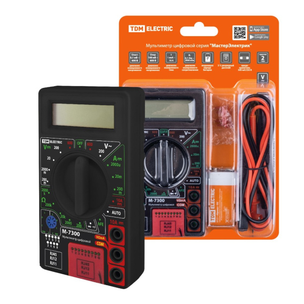 Мультиметр цифровой TDM M-7300 от магазина ЛесКонПром.ру