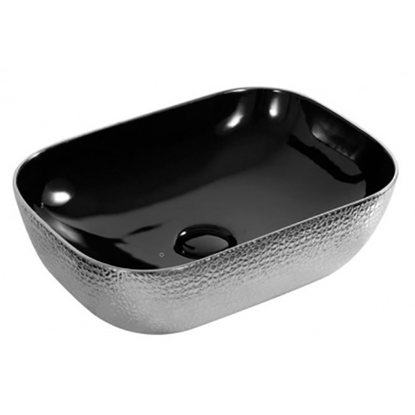 Раковина-чаша CeramaLux 46 D1333H020 Черная Серебряная от магазина ЛесКонПром.ру