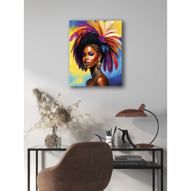 Картина на стекле 40х50 см Девушка абстракция от магазина ЛесКонПром.ру