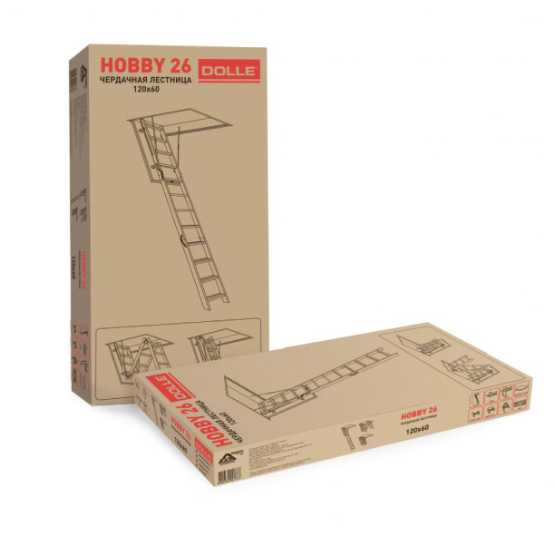 Лестница чердачная HOBBY 26, 700х1200х2850 мм от магазина ЛесКонПром.ру