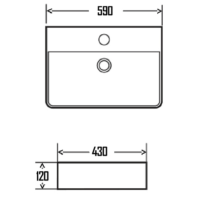 Раковина AQUAme 59 AQM5004 Белая глянцевая от магазина ЛесКонПром.ру