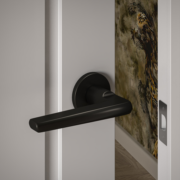 Ручки дверные NEODECO Jungle EZ черные от магазина ЛесКонПром.ру