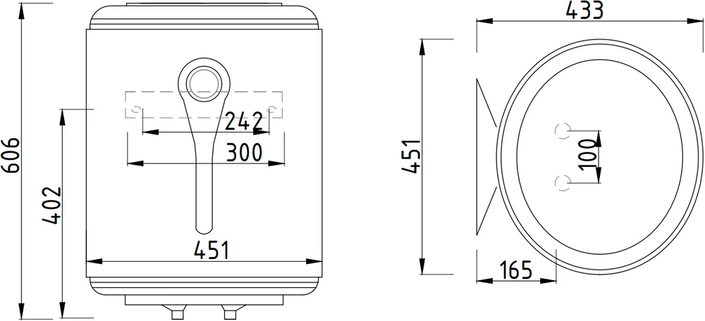 Накопительный водонагреватель Atlantic Ego 50 электрический от магазина ЛесКонПром.ру
